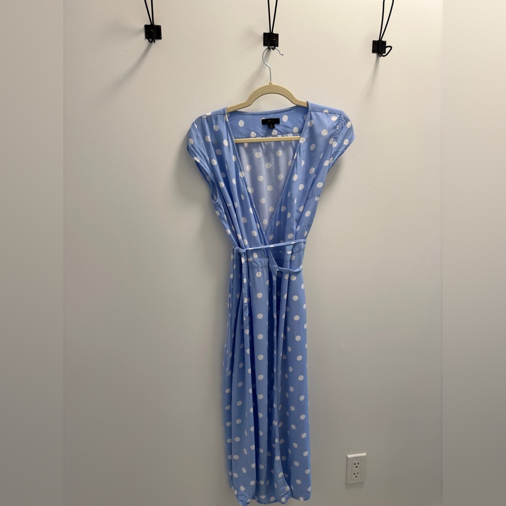 Cute JCrew Polka Dot Wrap Dress